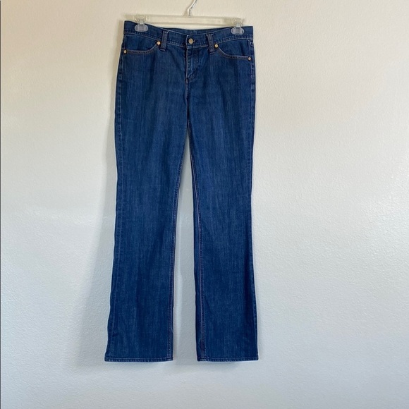 Tory Burch Blue Straight Leg Jeans women’s 31 VGUC - Picture 1 of 8